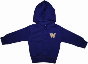 Washington Huskies Snap Hooded Jacket