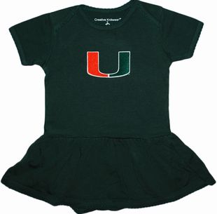 Miami Hurricanes Picot Bodysuit Dress