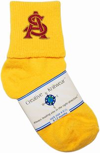 Arizona State Interlocking AS Anklet Socks