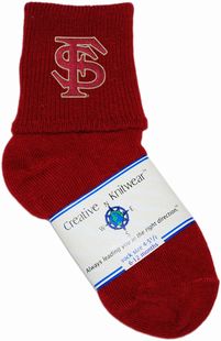 Florida State Seminoles Interlocking FS Anklet Socks