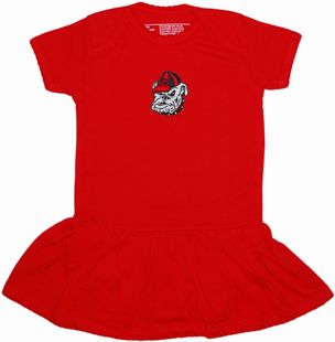 Georgia Bulldogs Head Picot Bodysuit Dress