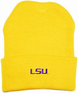 LSU Tigers Script Newborn Baby Knit Cap