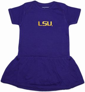 LSU Tigers Script Picot Bodysuit Dress