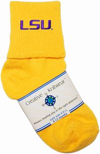 LSU Tigers Script Anklet Socks