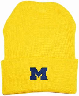 Michigan Wolverines Block M Newborn Baby Knit Cap