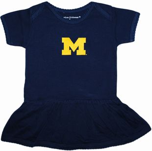 Michigan Wolverines Block M Picot Bodysuit Dress