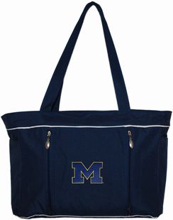 Michigan Wolverines Outlined Block "M" Baby Diaper Bag with Changing Pad