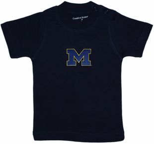 Michigan Wolverines Outlined Block "M" Short Sleeve T-Shirt
