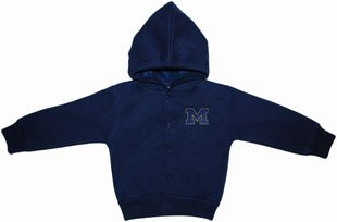 Michigan Wolverines Outlined Block "M" Snap Hooded Jacket