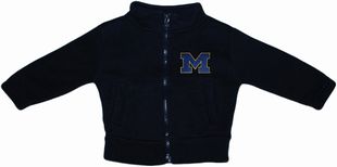 Official Michigan Wolverines Outlined Block "M" Polar Fleece Zipper Jacket