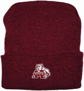 Mississippi State Bulldog Mark Newborn Baby Knit Cap