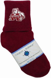 Mississippi State Bulldog Mark Anklet Socks