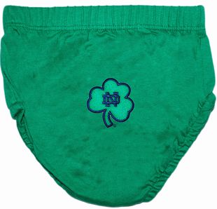 Notre Dame ND Shamrock Newborn Baby Diaper Cover