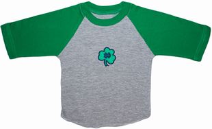 Notre Dame ND Shamrock Baseball Shirt