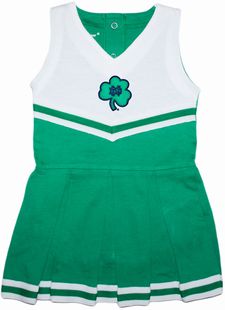 Authentic Notre Dame ND Shamrock Cheerleader Bodysuit Dress