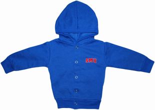 SMU Mustangs Word Mark Snap Hooded Jacket