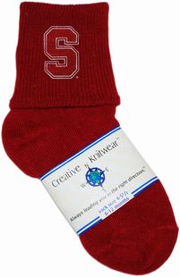 Stanford Cardinal Block S Anklet Socks
