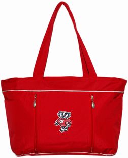 Wisconsin Bucky Badger Standing Baby Diaper Bag with Changing Pad