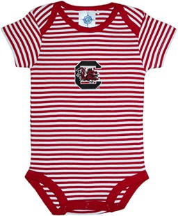 South Carolina Gamecocks Newborn Infant Striped Bodysuit