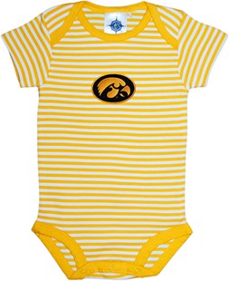 Iowa Hawkeyes Newborn Infant Striped Bodysuit