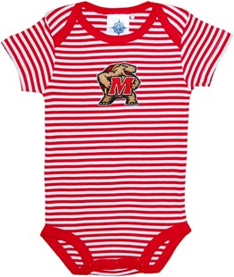 Maryland Terrapins Newborn Infant Striped Bodysuit