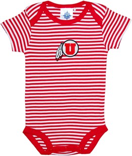 Utah Utes Newborn Infant Striped Bodysuit