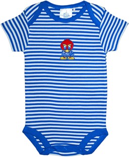 Kansas Jayhawks Baby Jay Newborn Infant Striped Bodysuit