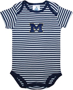 Michigan Wolverines Outlined Block "M" Newborn Infant Striped Bodysuit