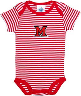 Miami University RedHawks Newborn Infant Striped Bodysuit