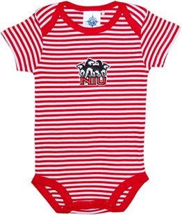 Northern Illinois 3 Huskies Newborn Infant Striped Bodysuit