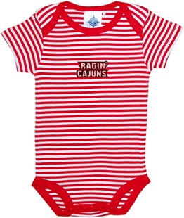 Louisiana-Lafayette Ragin Cajuns Newborn Infant Striped Bodysuit