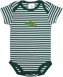 North Dakota State Bison Newborn Infant Striped Bodysuit