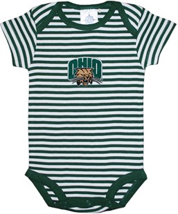 Ohio Bobcats Newborn Infant Striped Bodysuit