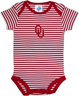 Oklahoma Sooners Newborn Infant Striped Bodysuit