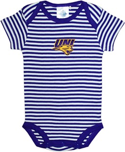 Northern Iowa Panthers Newborn Infant Striped Bodysuit