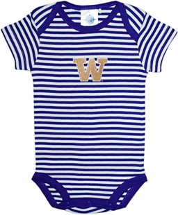 Washington Huskies Newborn Infant Striped Bodysuit