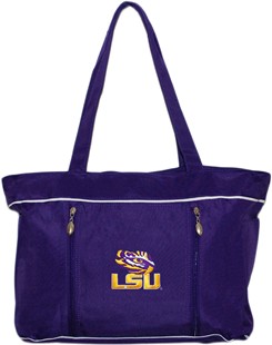 LSU Tigers Baby Diaper Bag with Changing Pad