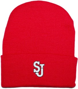 St. Johns Red Storm Newborn Baby Knit Cap