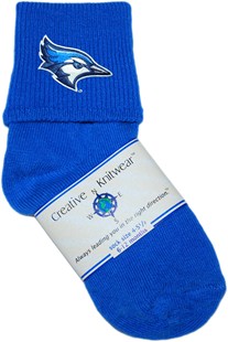 Creighton Bluejay Head Anklet Socks