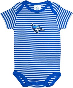 Creighton Bluejay Head Newborn Infant Striped Bodysuit