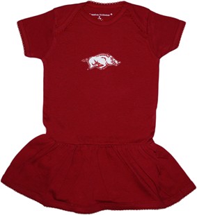 Arkansas Razorbacks Picot Bodysuit Dress