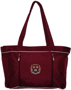 Harvard Crimson Veritas Shield with Wreath & Banner Baby Diaper Bag with Changing Pad