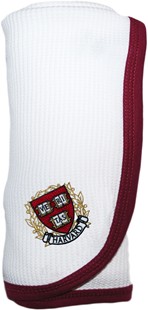 Harvard Crimson Veritas Shield with Wreath & Banner Thermal Baby Blanket