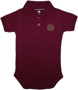 Harvard Crimson Veritas Shield with Wreath & Banner Polo Bodysuit