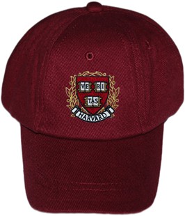 Authentic Harvard Crimson Veritas Shield with Wreath & Banner Baseball Cap