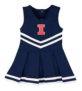 Authentic Illinois Fighting Illini Cheerleader Bodysuit Dress